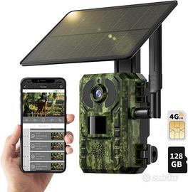 Fototrappola Solare 4G con SIM e 128GB Scheda