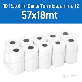 10 Rotoli in Carta Termica 57x18 mt | SPED. GRATIS