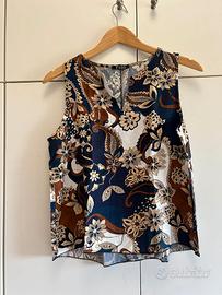 Casacca smanicata camicia donna fantasia