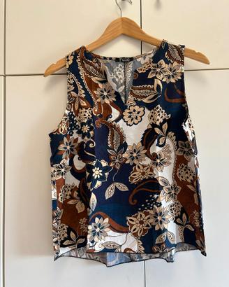 Casacca smanicata camicia donna fantasia