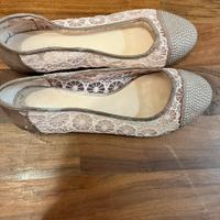 Ballerine rosa con brillantini nelle punte