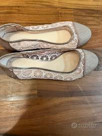 Ballerine rosa con brillantini nelle punte