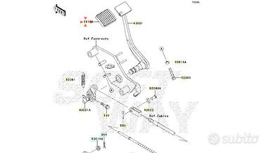 Gommino pedale freno Kawasaki VN Classic 800 39156