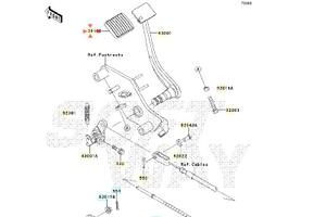 Gommino pedale freno Kawasaki VN Classic 800 39156
