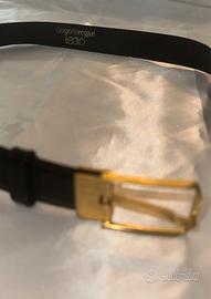 Cintura vintage Giorgio Correggiari in pelle nera