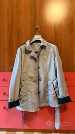 Giacca beige con dettagli neri e cintura tg 46