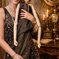 Antica bambola anni 20 30 art déco lunga 1 metro