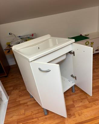 Mobile Lavatoio con Vasca in Resina per Lavanderia
