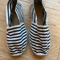 Espadrillas di tela bianco/blu N.43