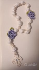 bomboniera Rosario all'uncinetto 