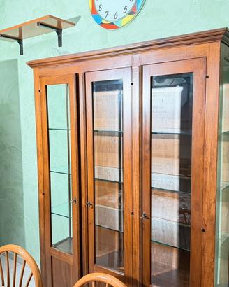 Vetrina 3 Ante in Legno Massello