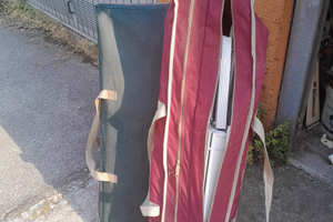 Tavolo alluminio e mobile porta fuochi