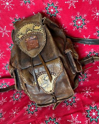 Zaino in pelle vintage - lavoro artigianale, pelle