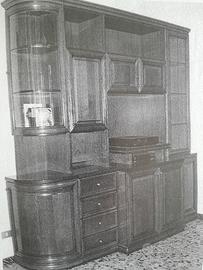 Mobile soggiorno in noce scuro 