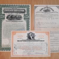 Obbligazioni ferrovie americane 1877 - 1928 treni