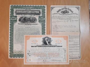 Obbligazioni ferrovie americane 1877 - 1928 treni