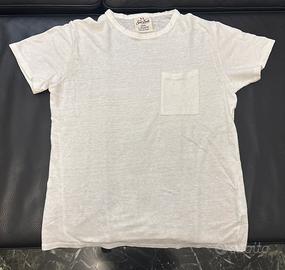 T-shirt MC2 Saint Barth Uomo 100%Lino Bianca S