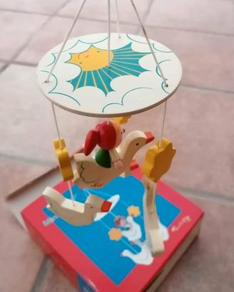 Giostrina per culla in legno vintage NUOVA
