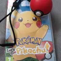 Pokémon let's go Pikachu con pokeball 