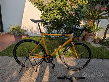Bicicletta Elops 500 Scatto fisso + Ruota Libera 
