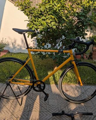 Bicicletta Elops 500 Scatto fisso + Ruota Libera 