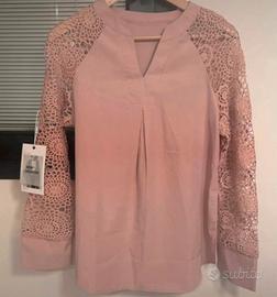 Maglia con maniche traforate tg. M nuova