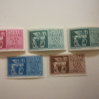 Francobolli Italia 1958/76 Espressi 5 valori