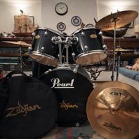 Batteria acustica Pearl con piatti Zildjian