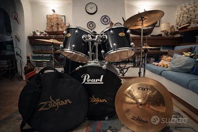 Batteria acustica Pearl con piatti Zildjian