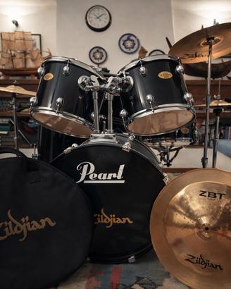 Batteria acustica Pearl con piatti Zildjian