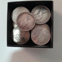 10 monete d'argento 500 lire