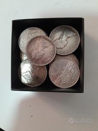 10 monete d'argento 500 lire