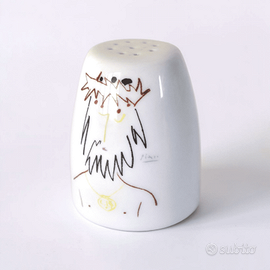 Saliera in porcellana 8 fori Tognana 1961 Picasso