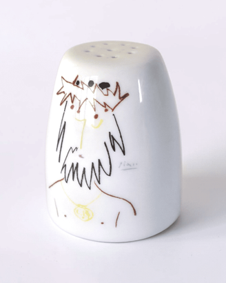 Saliera in porcellana 8 fori Tognana 1961 Picasso