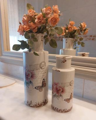 coppia vasi shabby/vintage