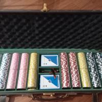 NUOVA Valigetta Pelle POKER - 500 fiches - 2 mazzi