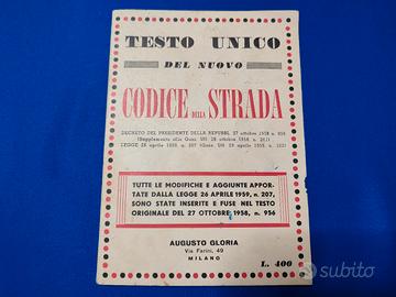 Codice della Strada 1959 - Augusto Gloria, Milano