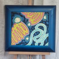 SPACE AGE ART NEOFUTURISMO acrilico su tela 