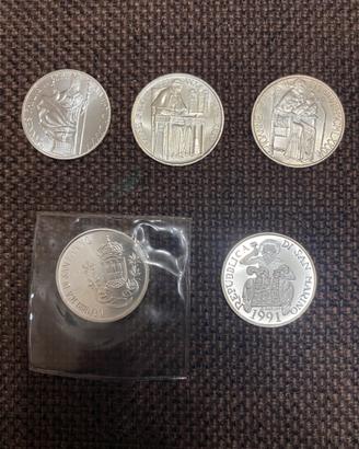 1000 lire argento fior di conio