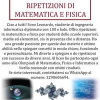 Ripetizioni di matematica e fisica