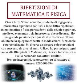 Ripetizioni di matematica e fisica