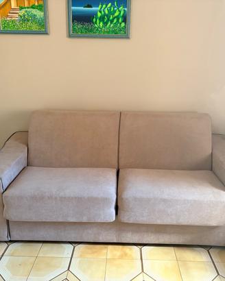 Divano letto color tortora Made in italy