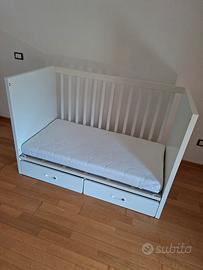 Lettino IKEA Stuva / Småstad con Cassetti – Bianco