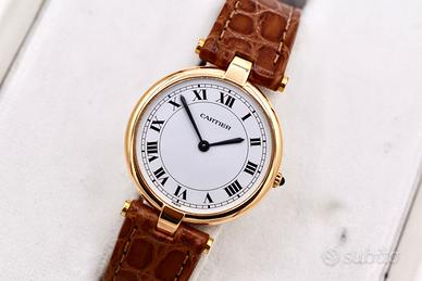 cartier orologio oro 18 kt massiccio watch quarzo