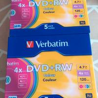 Verbatim 4 dvd +  rw  couleur