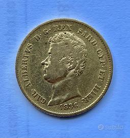 Marengo oro 20Lire Carlo Alberto 1836 Zecca Genova