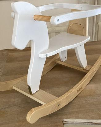 Cavallino a dondolo in legno