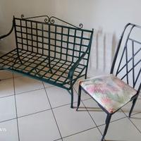 Divanetto in ferro battuto