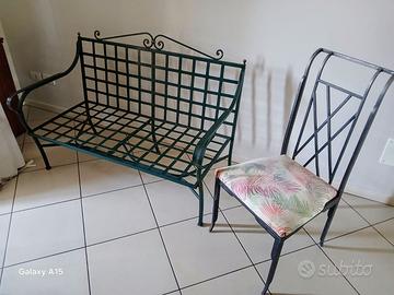 Divanetto in ferro battuto