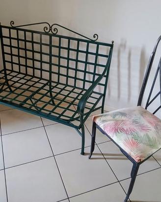 Divanetto in ferro battuto